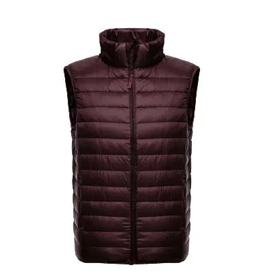 

Nice New Vogue Brand Men Sleeveless Jacket Winter Ultralight White Duck Down Vest Male Slim Vest Mens Windproof Warm Waistcoat