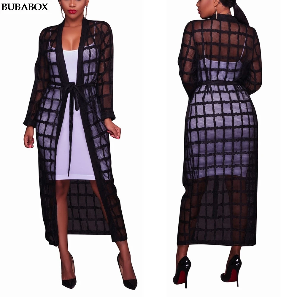 Летнее Черное длинное женское блестящее повседневное пляжное прозрачное