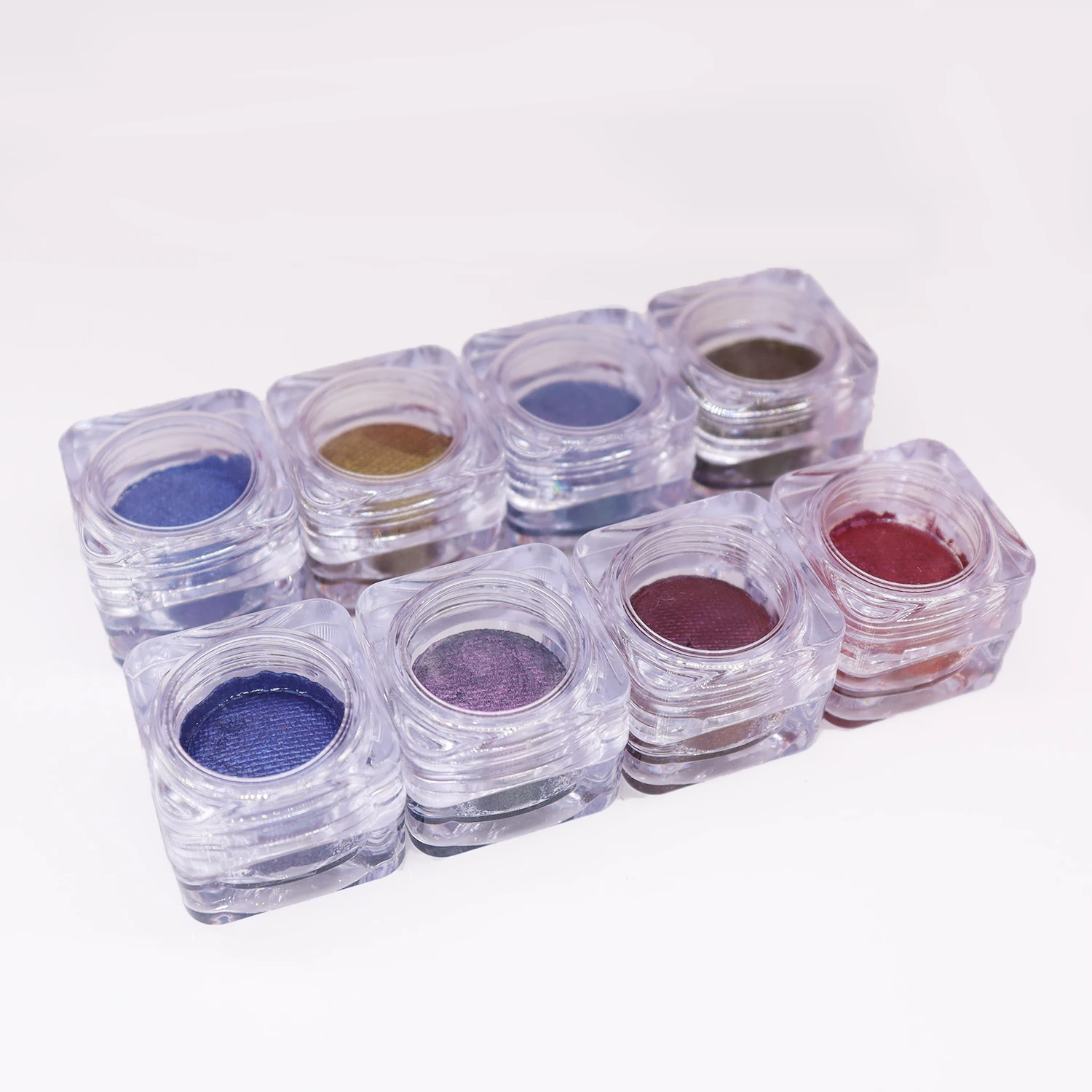 

8 Colors Optional Multi-color Water-based Pigment Chameleon Eye Shadow Private Label Transparent Box Custom Makeup Eyeshadow