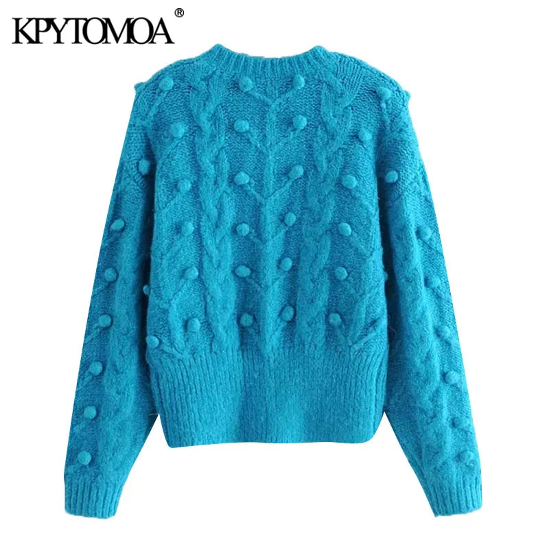 KPYTOMOA женский 2021 модный вязаный кардиган с искусственным жемчугом на пуговицах