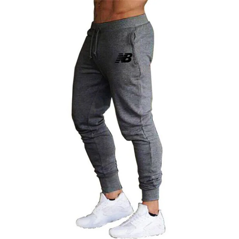 

2021 Casual Pants Men Joggers Sweatpants Solid Color Trousers Fitness Sportswear Jogger Track Pant Plus Size S-2XL Summer Spring