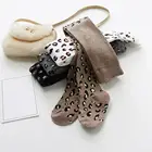 Леггинсы для девочек, теплые штаны на осень и зиму, милые эластичные штаны с леопардовым принтом, спортивные штаны для девочек-подростков