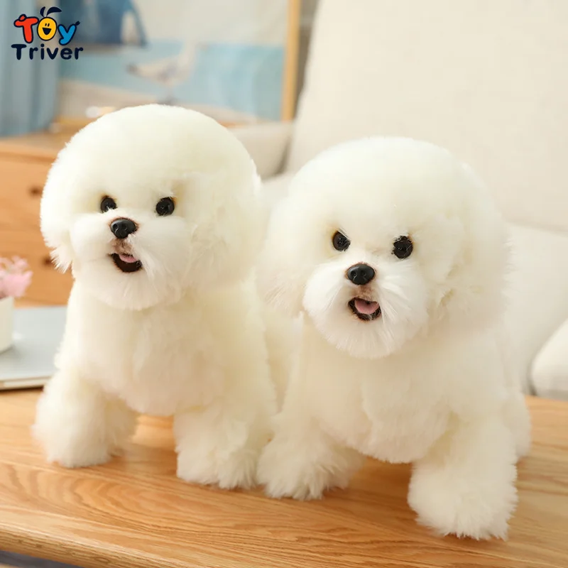Bichon Frise плюшевая игрушка мягкие животные кукла собака щенок ребенок дети девочки