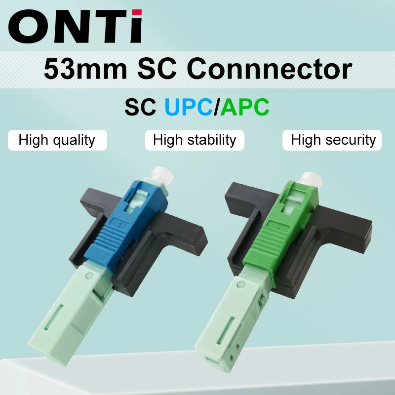  ONTi High Quality 53MM SC APC SM Single-Mode Optical Connector FTTH Tool Cold Connector Tool SC UPC Fiber Optic Fast Connnector 