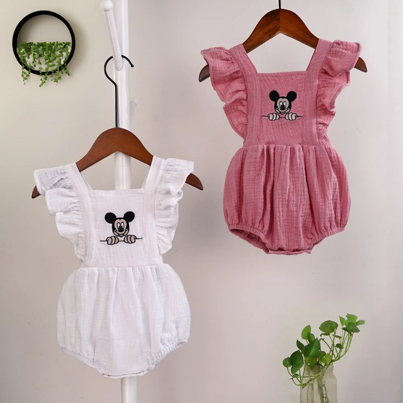 Одежда для новорожденных с изображением Микки Мауса|Ромперы| |