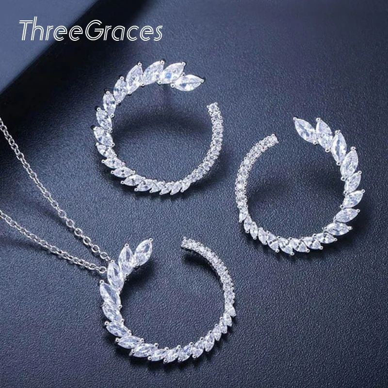 Набор ювелирных изделий ThreeGraces летняя Новинка корейская мода набор из белого