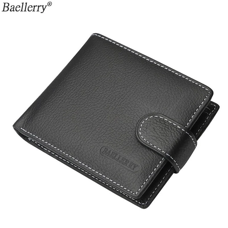 

Кошельки Baellerry мужские из натуральной кожи, брендовый бумажник для мелочи, модный клатч с кармашком, Короткие Бумажники с кредитницей