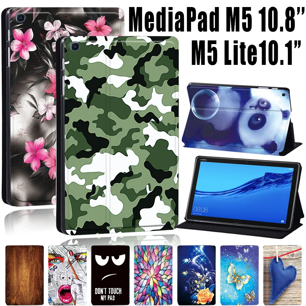 

For Huawei MediaPad M5 Lite 10.1"Tablet/Huawei MediaPad M5 10.8" Tablet Oldimage Series Tablet Case Leather Flip Protective Case
