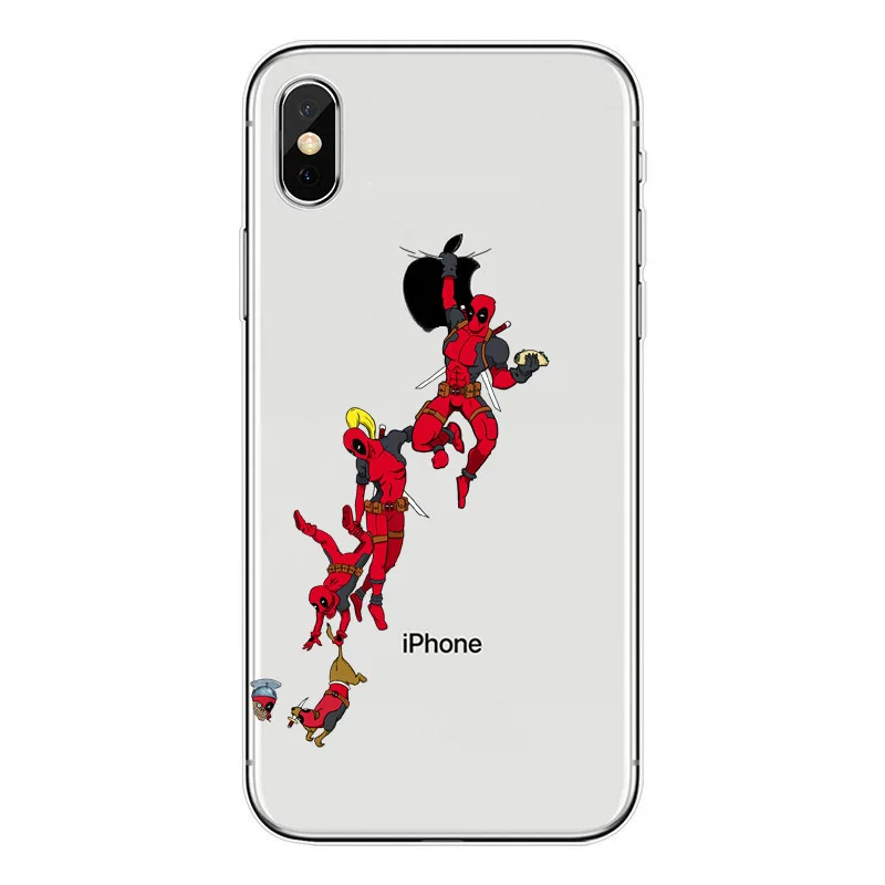 Marvel DC Comics Дэдпул паук-человек Мягкий ТПУ силиконовый чехол для телефона iPhone X 10 5 5S