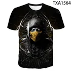 Новинка 2020, летние футболки с принтом Mortal Kombat для мужчин и женщин, модные повседневные Детские футболки с коротким рукавом для мальчиков и девочек, крутые футболки