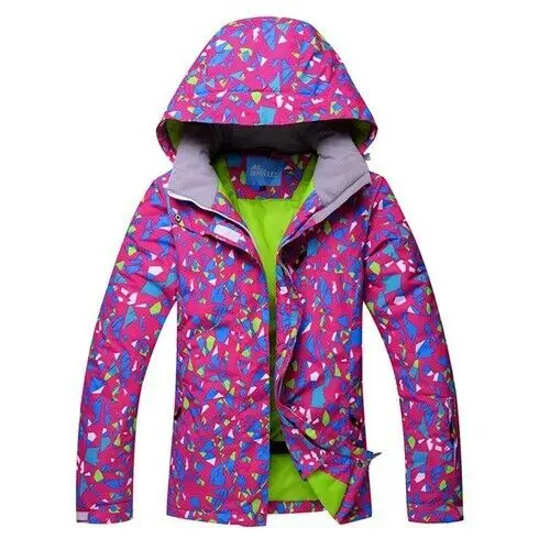 

Fashion Print Ski Suit Women Thick Warm Waterproof Windproof Snowboarding Jacket Pants Set