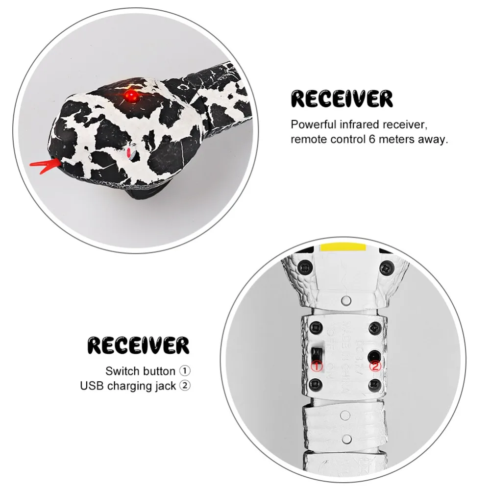 RC Змея с дистанционным управлением и яйцо гремучая животное фокус озорства