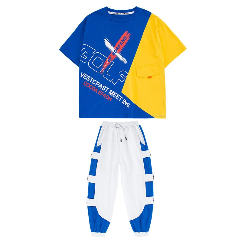 

Kid Cool Hip Hop Clothing Graphic Tee Oversized T Shirt Top Streetwear Jogger Pants for Girls Boys Jazz Dance Costume Clothes