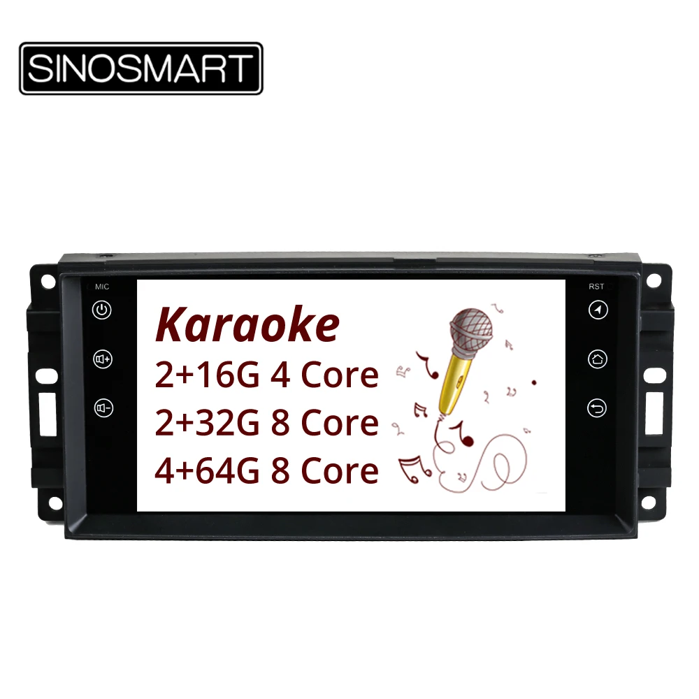 SINOSMART 4 ядерный/8 ядерный процессор 2 Гб ОЗУ Автомобильная GPS навигация для Dodge Grand