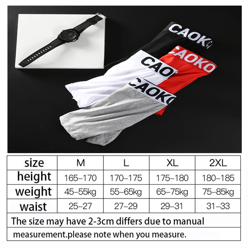 4pcs/Lot Men Underwear Boxer Elasticity Shorts Panties Solid Shorts Brand Underpants Men Cotton Breathable  Shorts Men M-2XL