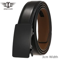 3cm width formal style top quality cowhide leather ratchet belts dark brown black business suit belt for men dropshipping b903