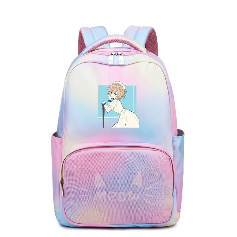 

Invented Inference Pink Women Backpack Cute Bookbag Iwanaga Kotoko Travel Backpack Cartoon School Bags Kawaii Laptop Rugzak