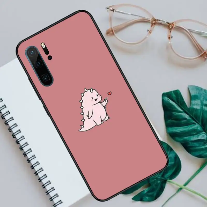 

dinosaur Cartoon Couple friends Phone Case For Huawei P40 P20 P30 lite Pro P Smart 2019 Mate 40 20 10 Lite Pro Nova 5t