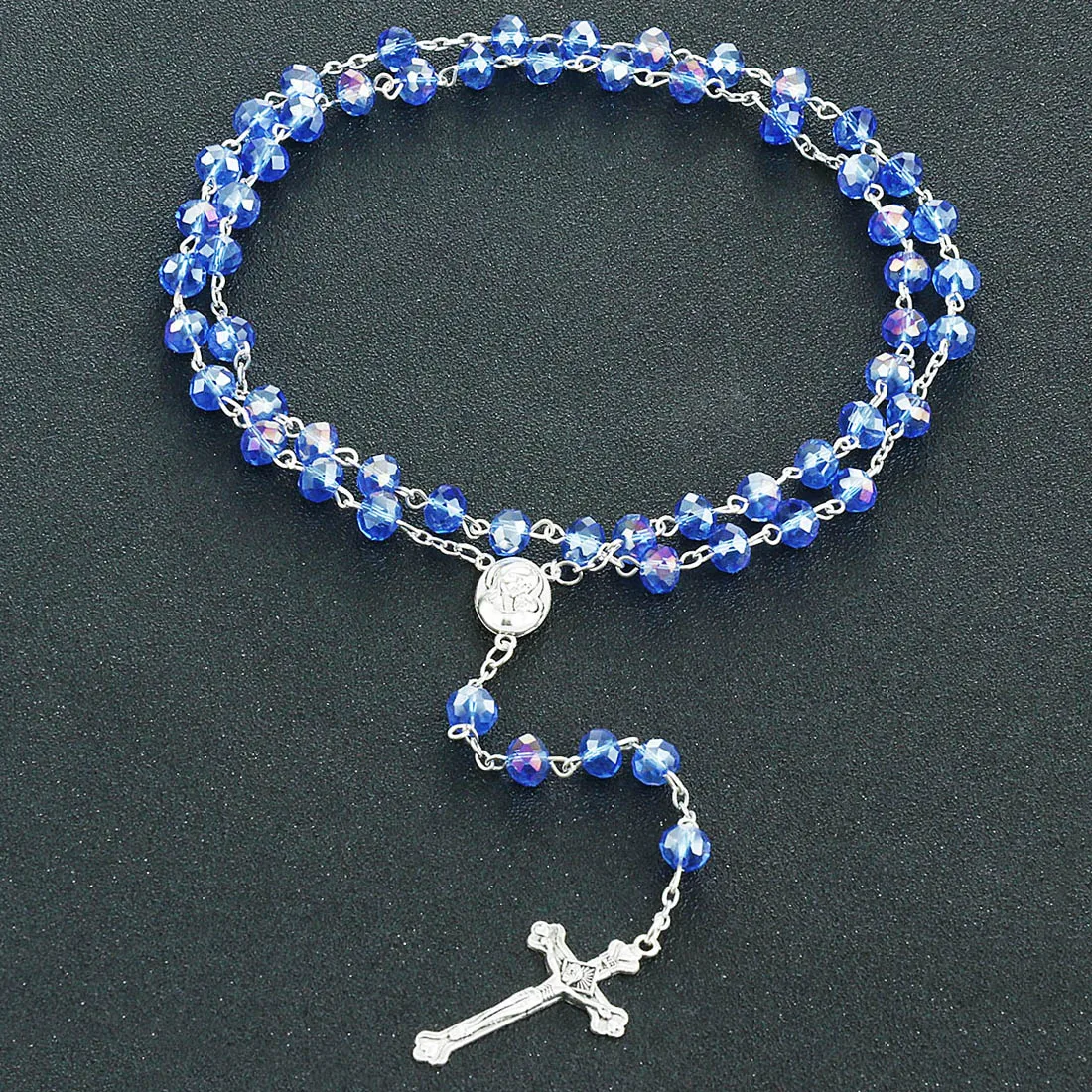 Женское ожерелье с подвеской крест Иисуса Христа католическая Дева Мария