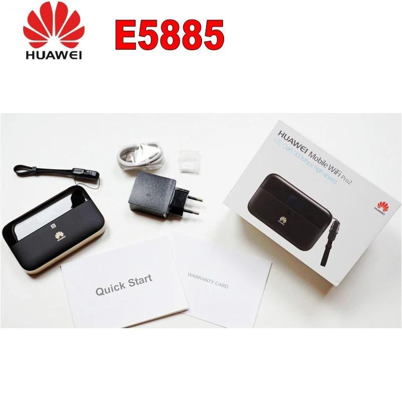 English Version Unlocked Huawei E5885 E5885Ls-93a Router 4g Rj45 Cat6 300Mbps Hotspot Pocket Wifi 6400mAh Baterry