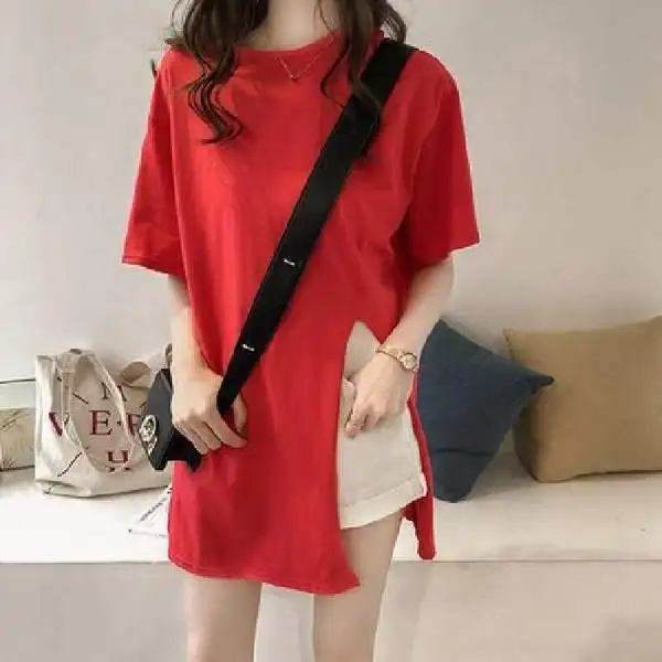 Женская футболка с коротким рукавом белая или черная Повседневная Уличная