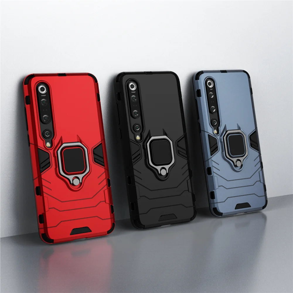 case for Xiaomi Mi10 Pro Lite Ultra Mi 10T Finger Ring Holder Phone Case Coque Funda Bumper | Мобильные телефоны и
