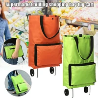 portable wheeled bag high capacity supermarket folding shopping bag trolley cart handle bag b88