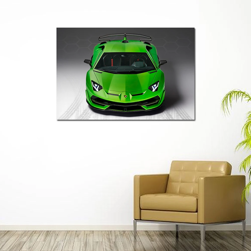 Lambo Aventador SVJ супер автомобильные постеры холст ткань принты DIY картины в рамке
