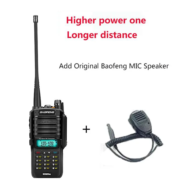 Mic speaker PPT Обновление uv9r Baofeng UV-9R plus 50 км портативная рация 10 Вт 4800 мАч двухстороннее радио vhf uhf ham Радио большой диапазон CB радиостанция - Цвет: Mic speaker PPT