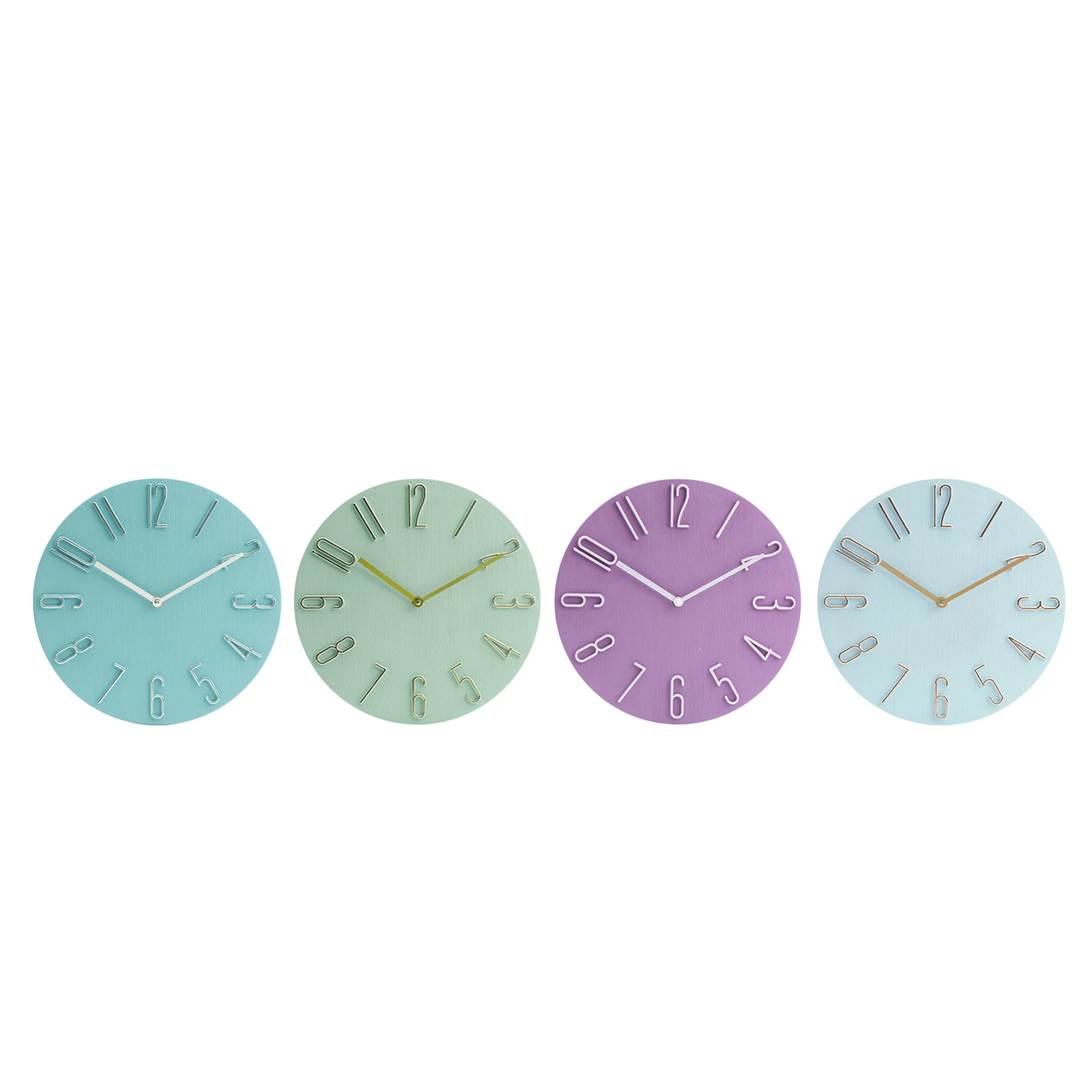 

Non-Ticking Wall Clocks 12 Inch Silent Battery Operated Quartz Decro Clock Home Decoration Room Cafe Decor Ornament