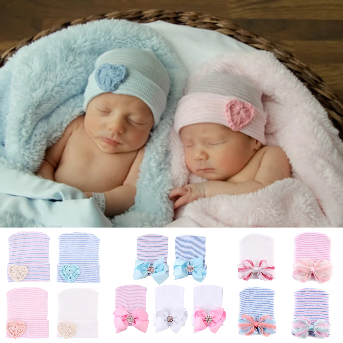 Новинка 2019 удобная Милая Шапочка-бини для новорожденных девочек | Детская одежда