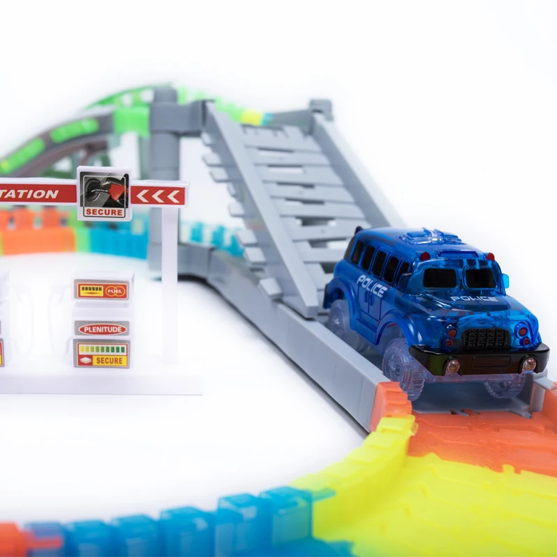DIY треки Поворотная игрушка головоломка мини гоночные аксессуар для гоночного