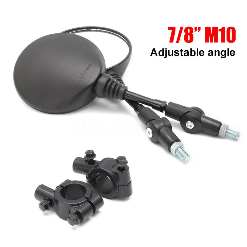 

Durable 10mm With Mounting Fixture Universal Rear Mirror Handlebar Side Mirror Handlebar Rearview Mirrors Mounting Bracket 7/8"
