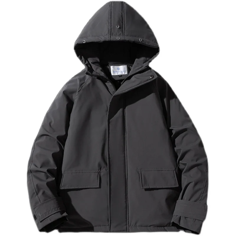 Winter Warm Cotton-padded Coats Men Patchwork Thicken Jacket Fashion Hip Hop Streetwear Thick Jackets Outerwear Men's Clothing