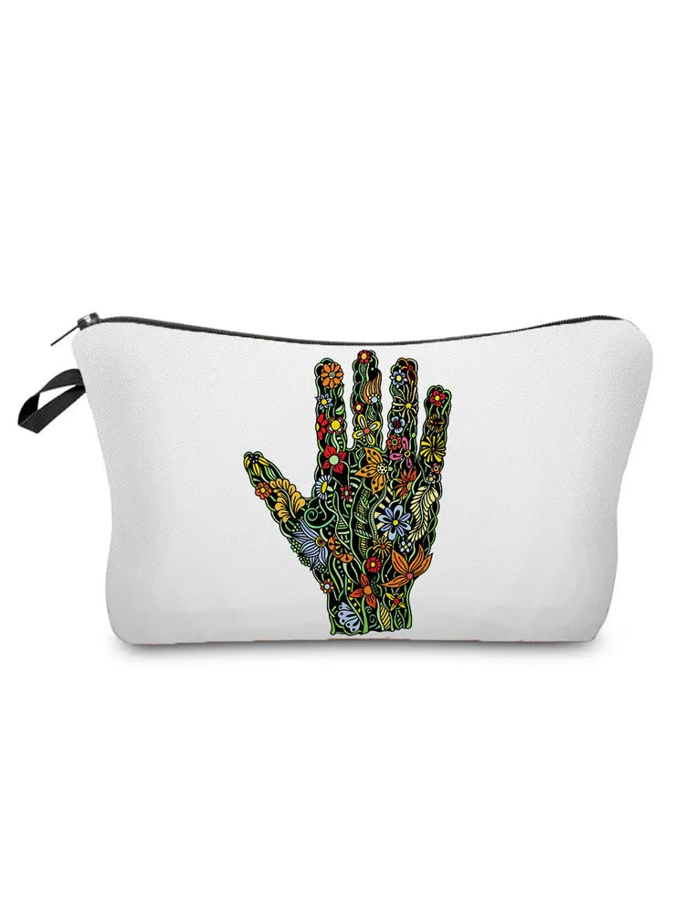 

Double Sided Printed Floral Cosmetics Organizer Bag Hot Sale Women's Makeup Bag Casual Waterproof Storage Bags for Women