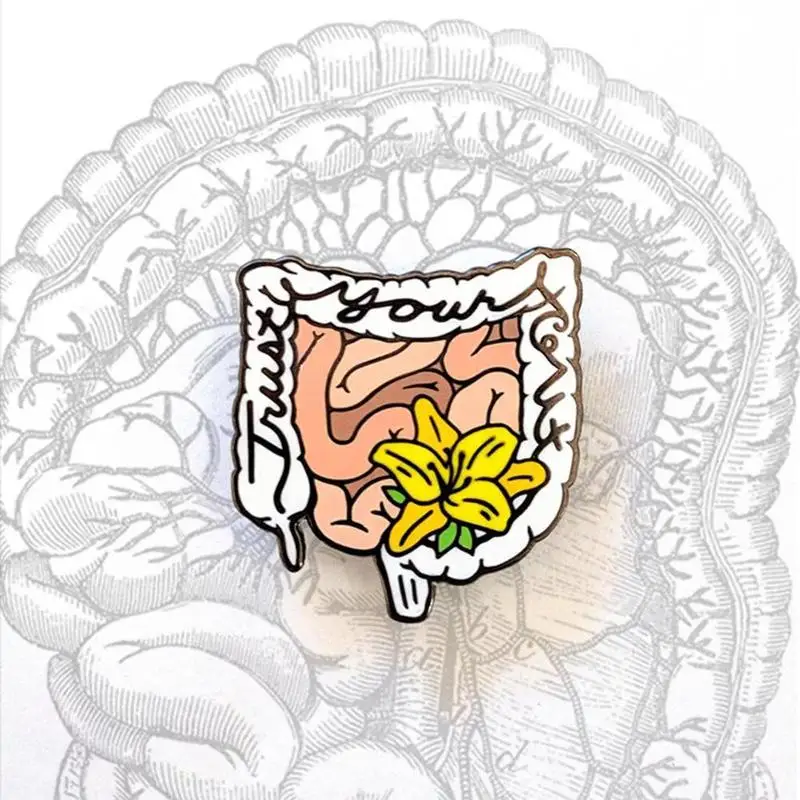 Эмалированная булавка для лацканов с эмблемой на кишечник | Украшения и