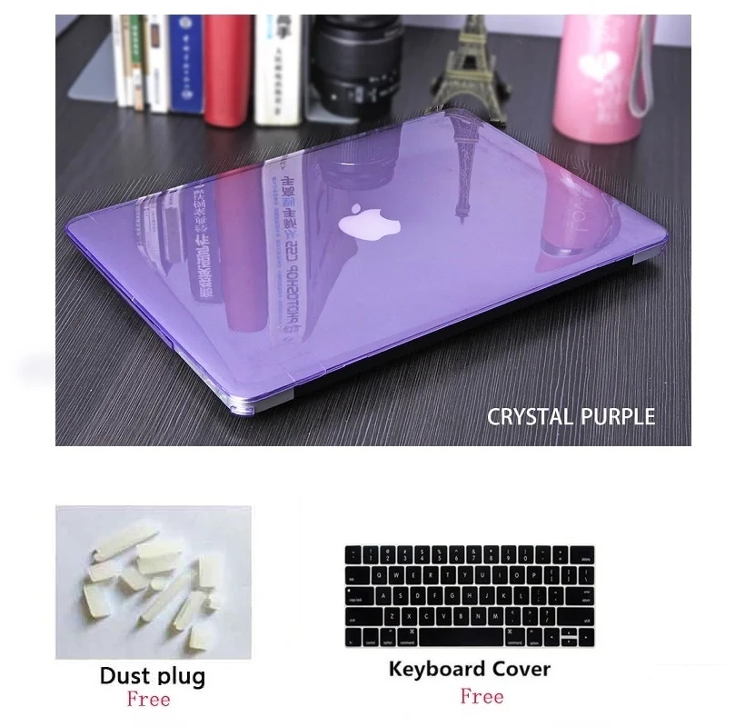 Прозрачный жесткий чехол для ноутбука с клавиатурой + пылезащитный Apple Macbook Pro Retina