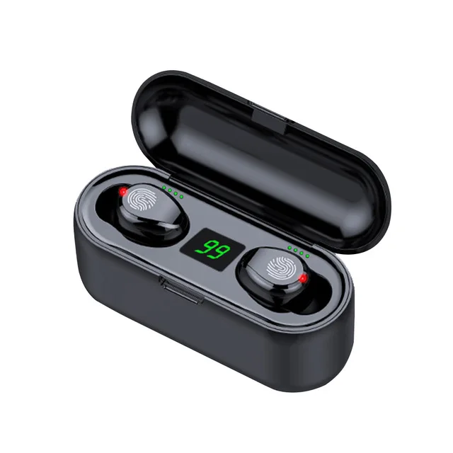 F9-TWS 120 часов беспроводные наушники Hifi Bluetooth 5,0 водонепроницаемые IPX7 Siri сенсорные USB наушники power Bank air dots для xiaomi - Цвет: F9-TWS