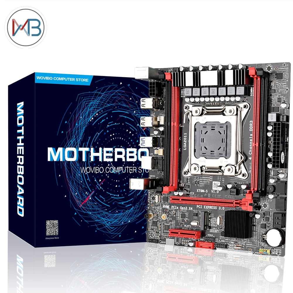 Серверная игровая материнская плата X79 LGA 2011 USB 3 0 SATA III DDR3 PCI E NVME M.2 SSD для Intel Xeon E5 V2 I7