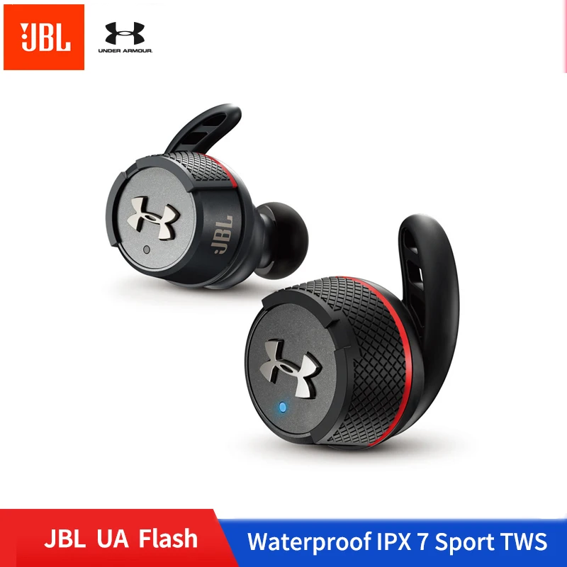 JBL мкА FLASH TWS беспроводные вкладыши Bluetooth V4.2 спортивные наушники глубокий бас IPX7 водонепроницаемые наушники с зарядным устройством и микрофоном