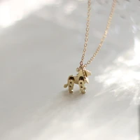 childlike animal lion pendant necklace stainless steel chain roll punk necklaces for women men chic chocker jewelry gifts