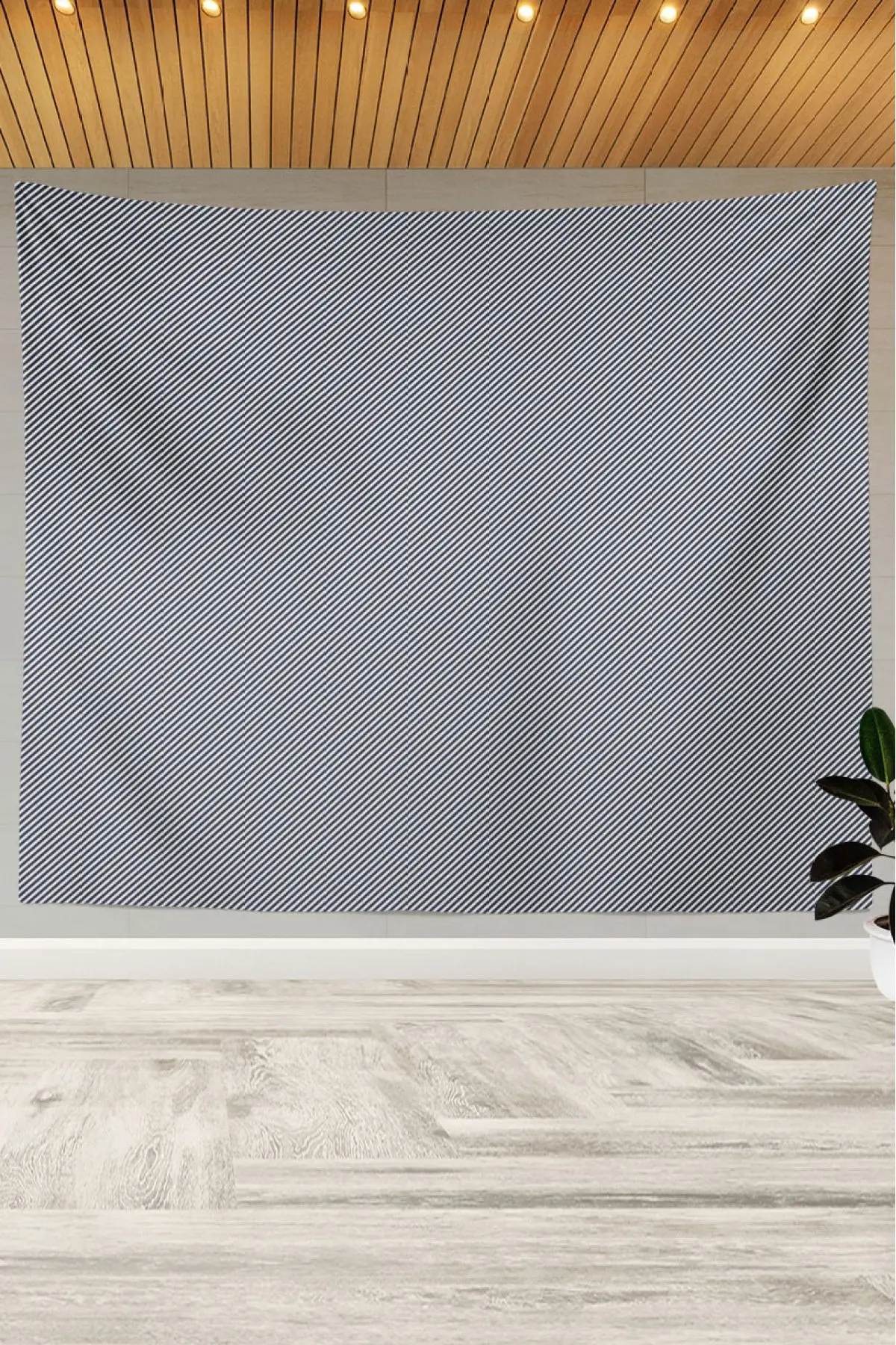 

Темно-синий белый декоративный настенный чехол с рисунком боковой линии гобелен