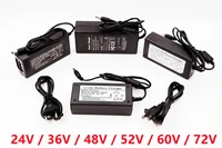 24v 36v 48v 52v 60v 72v rechargeable lithium ion battery pack charger 100240v ac used for electric bicycle lithium batteries