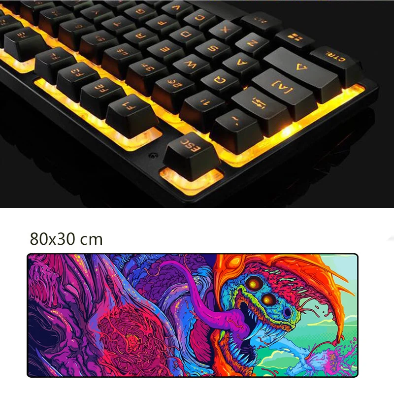 Black Yellow Backlit Игровая клавиатура и коврик для мыши комбинированный Водонепроницаемый светодиодный проводная клавиатура с подсветкой и большой коврик для мыши PC USB Gamer для компьютера - Цвет: Black Yellow Backlit