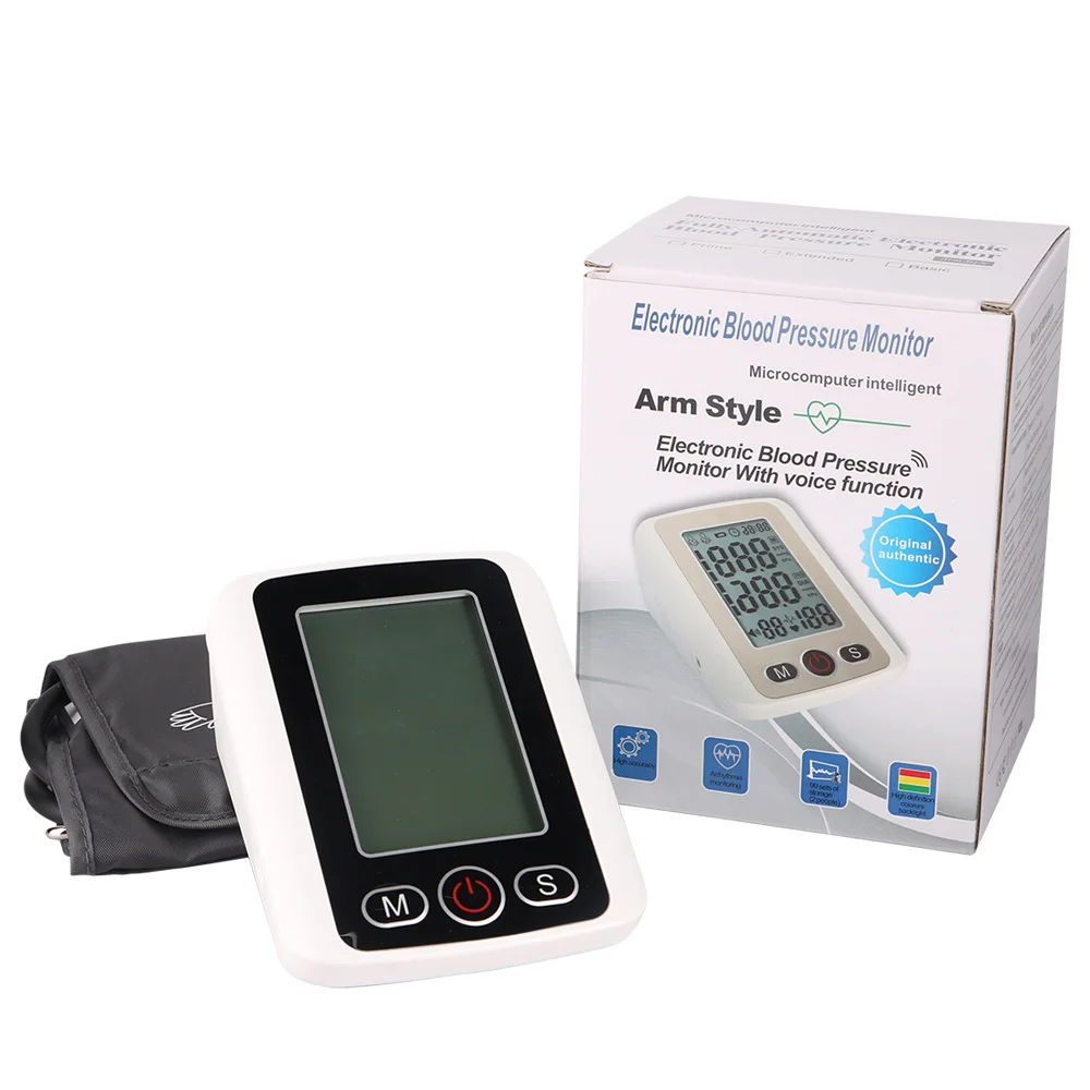 

Arm Blood Pressure Monitors Tensiometer Automatic Wrist Tonometer Cuff BP Monitor Digital Heart Rate Monitor Pressure Tanometer