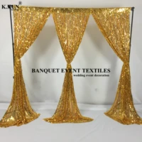 6ft 8f glitter sequin backdrop curtain wall stage background photo booth for wedding banquet event decoration