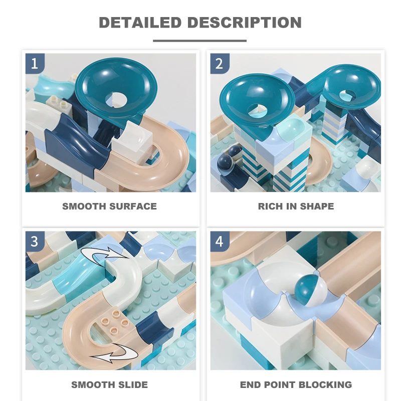 80 360 шт мраморные гоночные блоки совместимые строительные воронка скользящие DIY