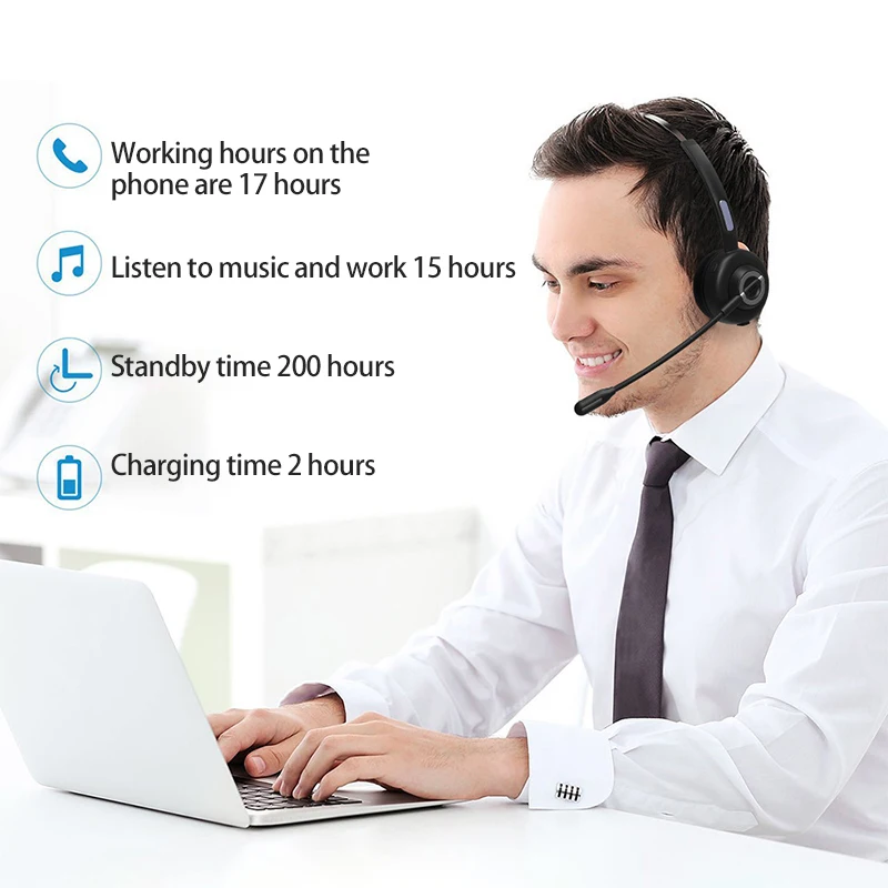 call center headset bluetooth phone wireless trucker school office headphones bluetooth with mic charger base for center office free global shipping