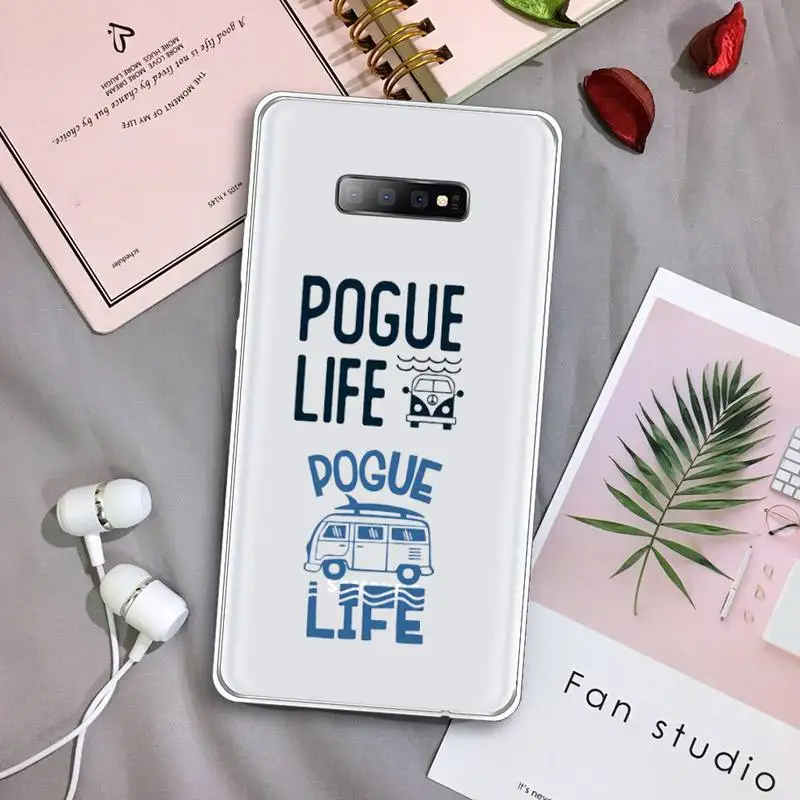 

Outer Banks - Livin' the Pogue Life Phone Case Transparent For Samsung Galaxy S A 5 7 8 9 2015 20 edge plus 10 e lite 2019
