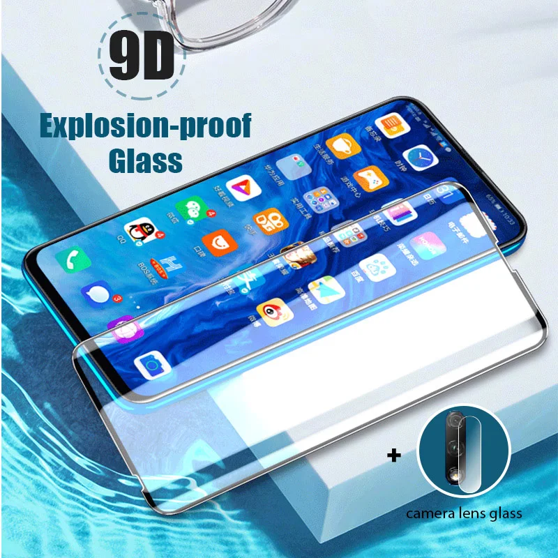 Пленка для объектива камеры телефона Huawei Honor 9 Lite Light 8 Pro 10i Glass 2 в 1 Черная защитная